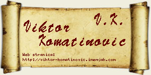 Viktor Komatinović vizit kartica